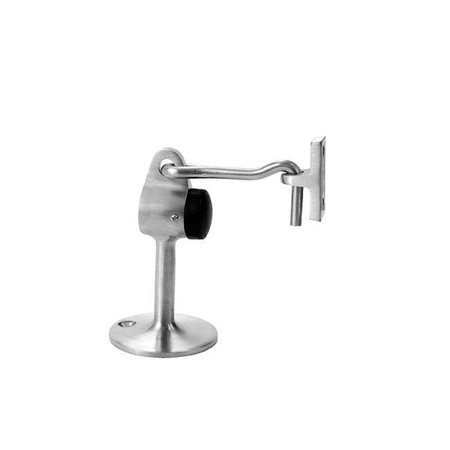 Don-Jo Manufacturing 1473-626 Brushed Chrome Pedistal Door Stop with Hook